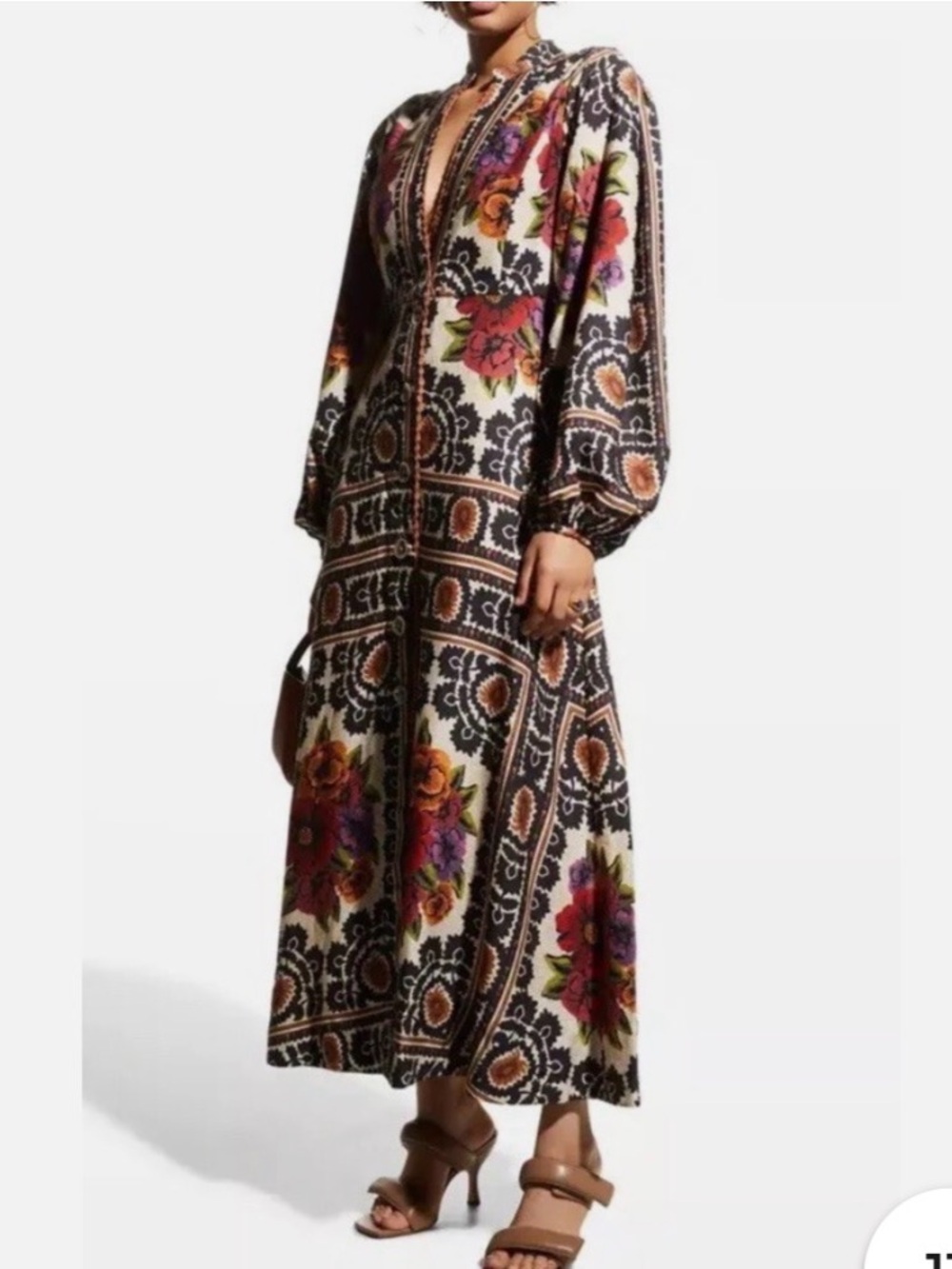 Farm Rio Floral Tapestry Maxi Dress